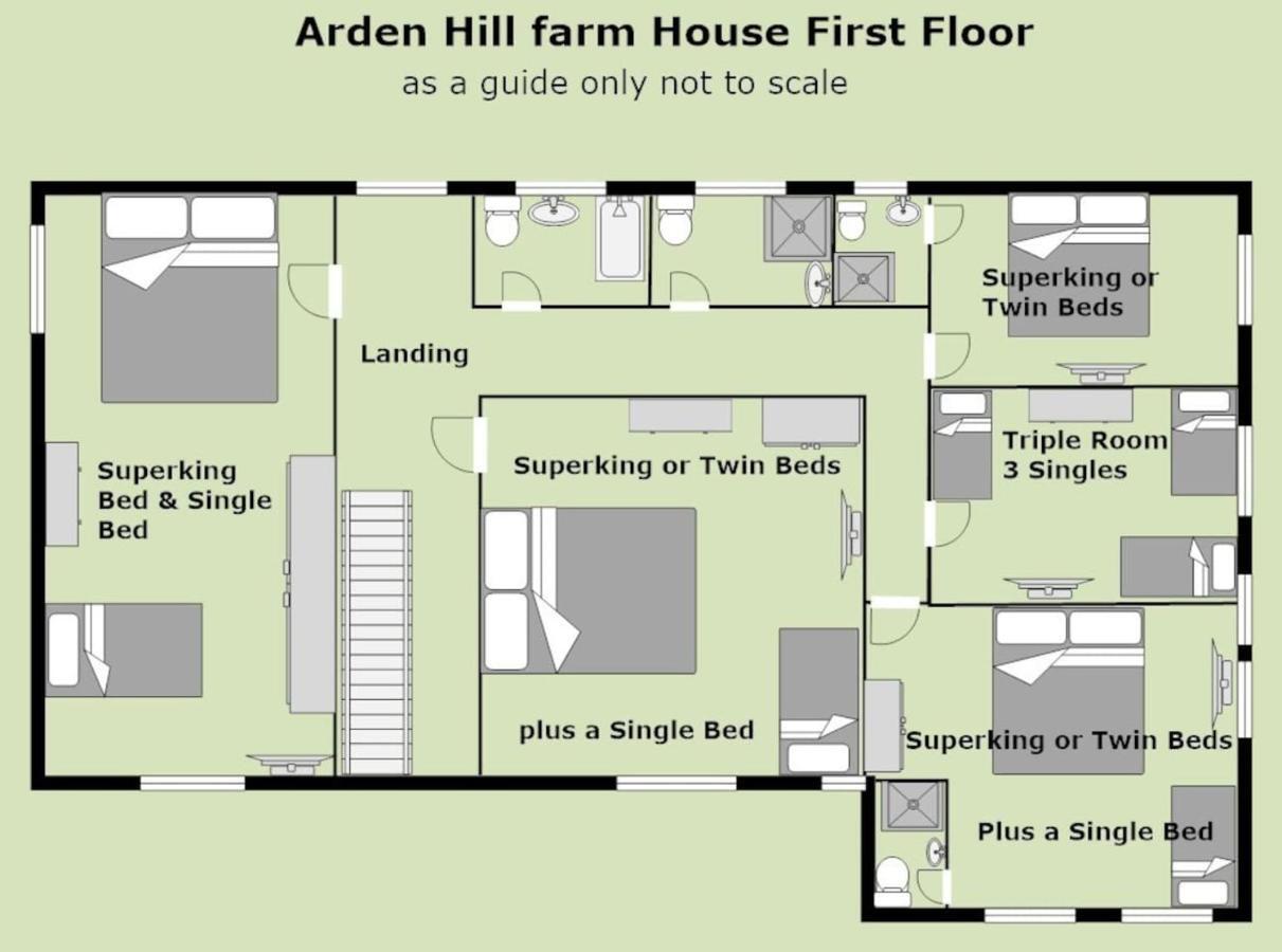 Arden Hill Farmhouse - Hot Tub, Snooker Table, Sleeps 16 Stratford-upon-Avon Exteriör bild